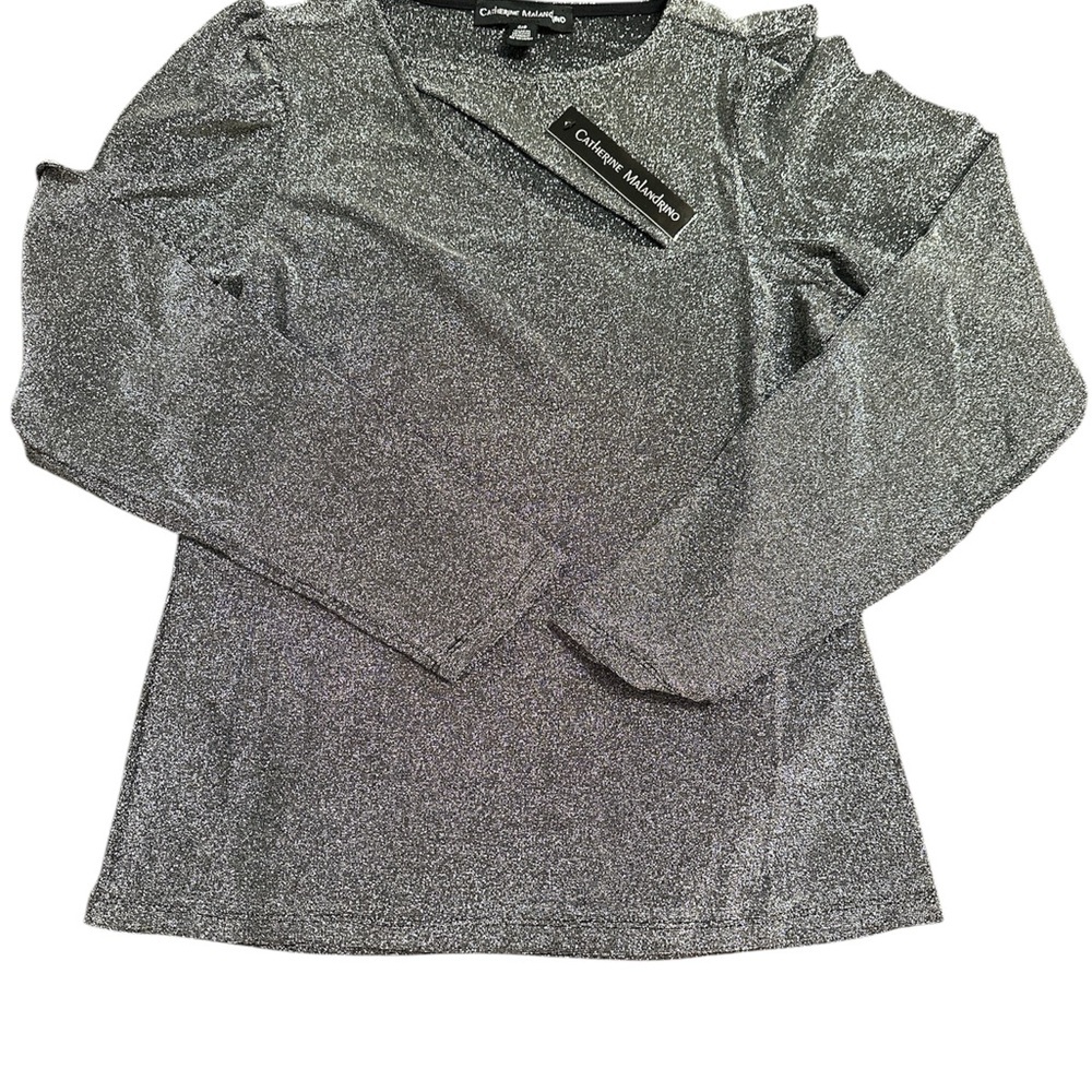 Catherine Malandrino Metallic Long Sleeve Top Size S - NWT